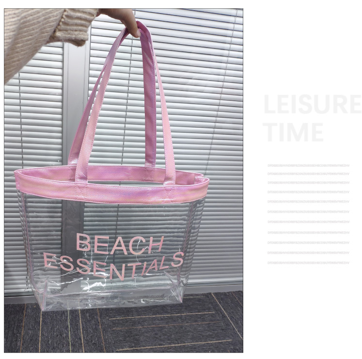 Clear Pvc Shopping Tote Bag for Women