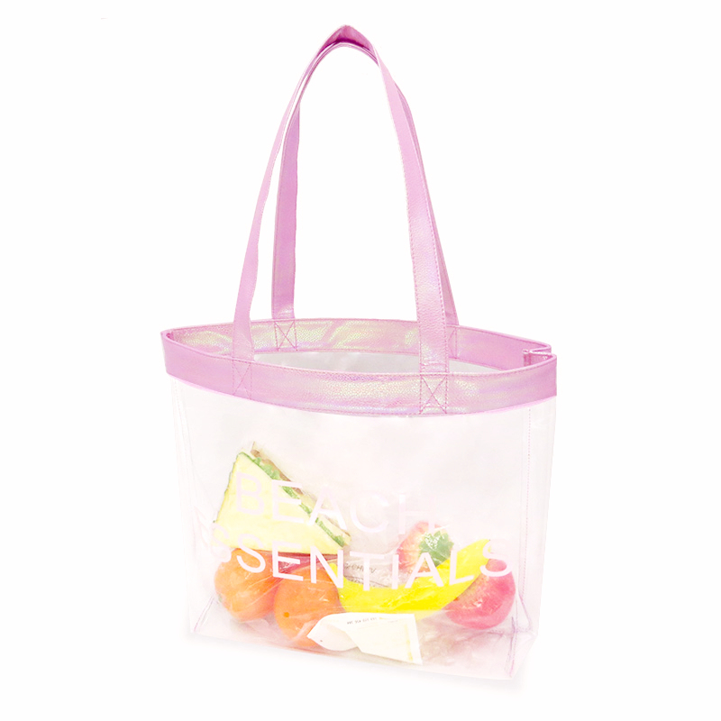 Clear Pvc Shopping Tote Bag for Women