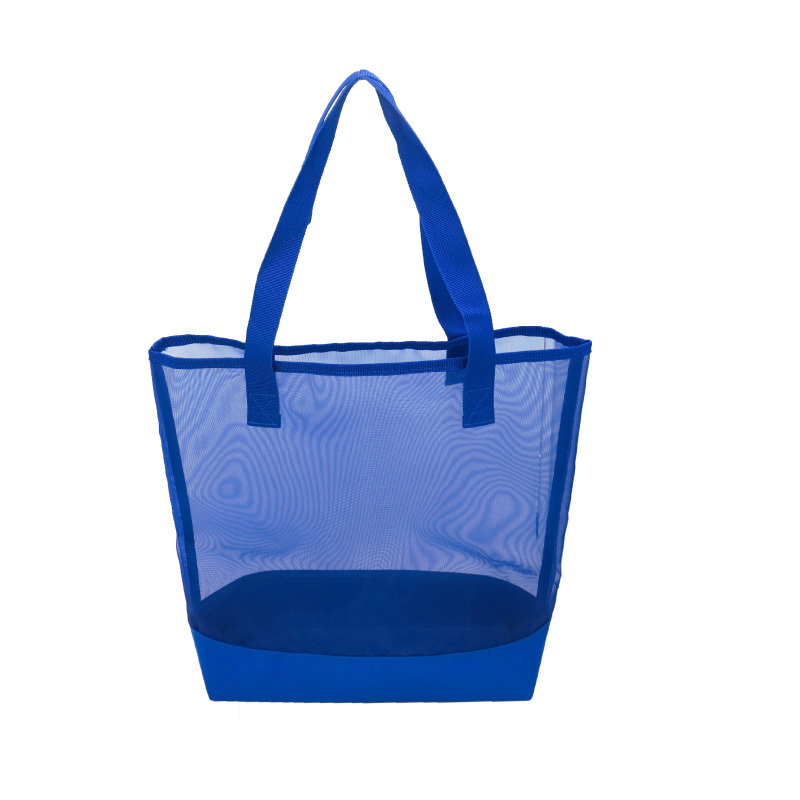 Reusable Mesh Clear Transparent PVC Tote Bag Beach Shoulder Shopping Bag
