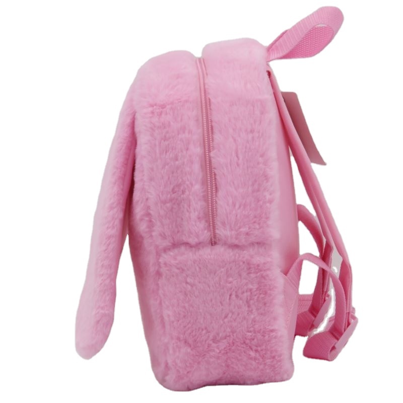 Super Cute Bunny Plush Fur Backpack Purse Bag