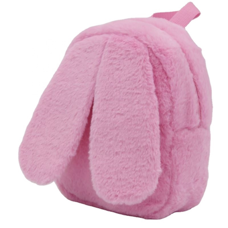 Super Cute Bunny Plush Fur Backpack Purse Bag