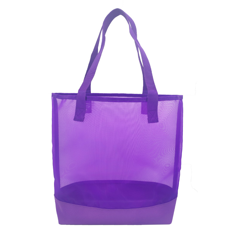 Reusable Mesh Clear Transparent PVC Tote Bag Beach Shoulder Shopping Bag