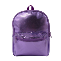 Shiny PU Fabric Fashionable Kids Backpack Bag