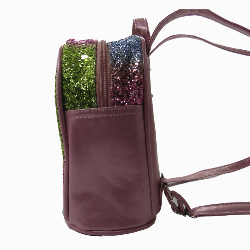 Mini Leather Sequin Kids Shoulder Wallet Backpack