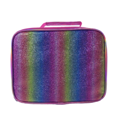 Holographic PU Cute Rainbow Insulated Cooler Bags