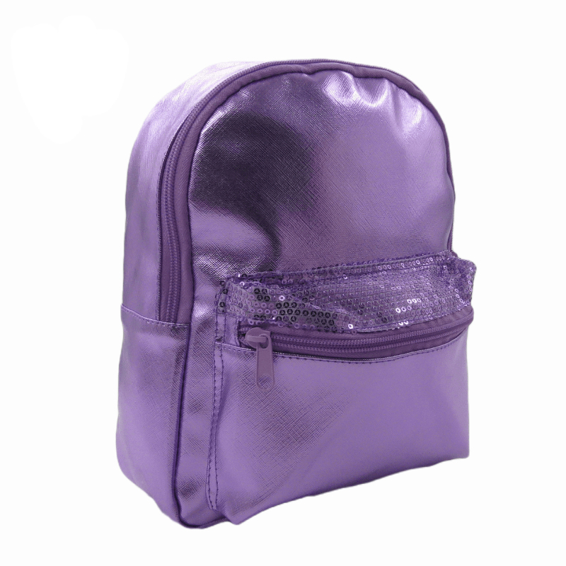 Shiny PU Fabric Fashionable Kids Backpack Bag