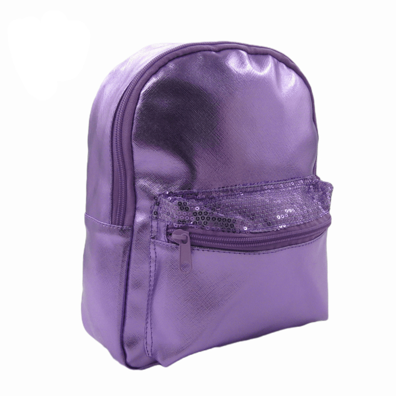 Shiny PU Fabric Fashionable Kids Backpack Bag