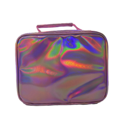 Holographic PU Cute Rainbow Insulated Cooler Bags
