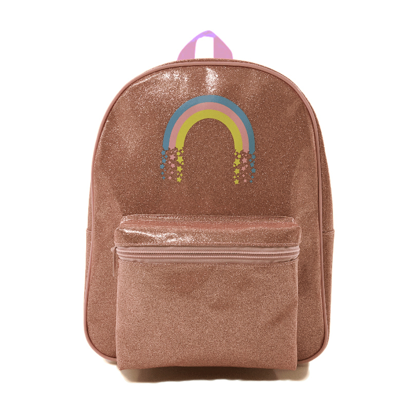 Rainbow Glitter Backpack Kids Schoolbags