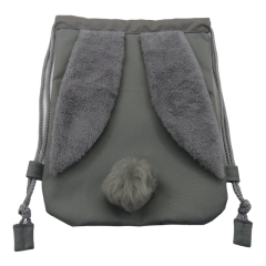Cute Rabbit Trainer Bag Toddler Kids Drawstring Backpack