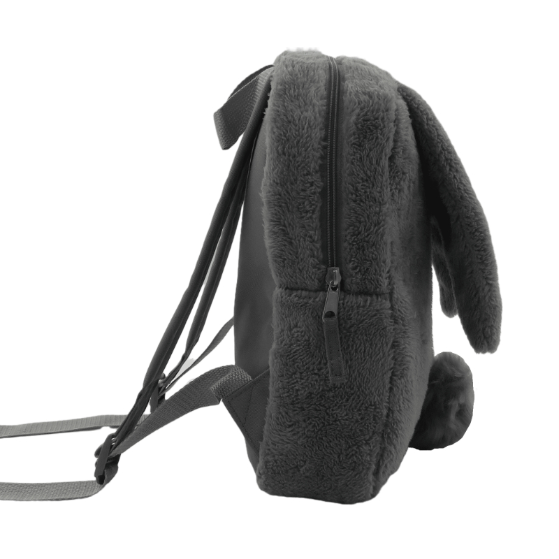 Furry Plush Rabbit Ear Backpack School Bag