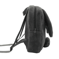 Furry Plush Rabbit Ear Backpack School Bag