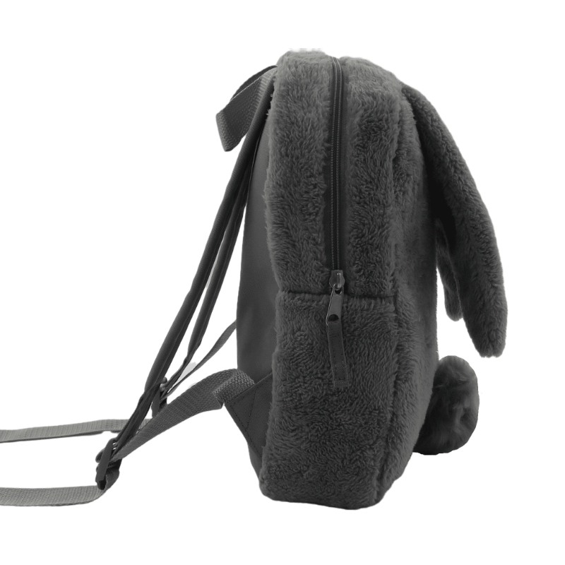 Furry Plush Rabbit Ear Backpack School Bag