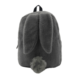 Furry Plush Rabbit Ear Backpack School Bag
