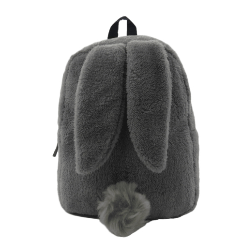 Furry Plush Rabbit Ear Backpack School Bag