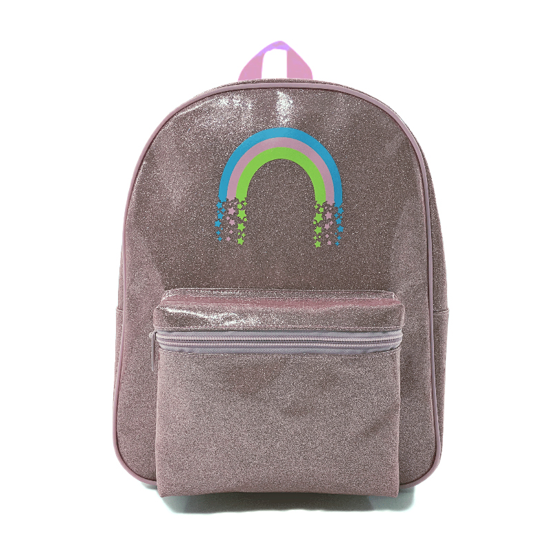 Rainbow Glitter Backpack Kids Schoolbags