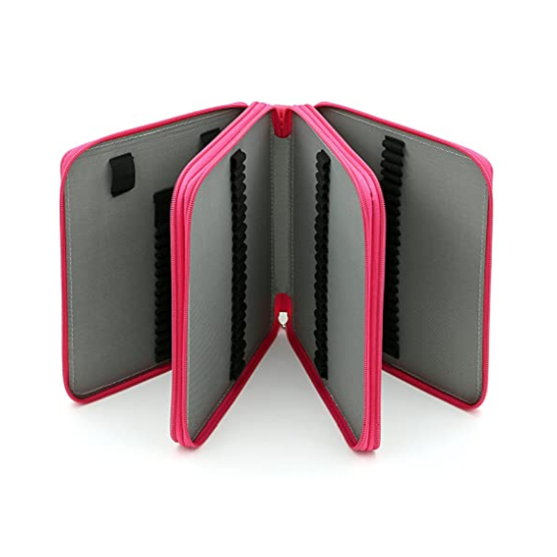 120 Slot Pencil Holder Deluxe PU Pencil Box