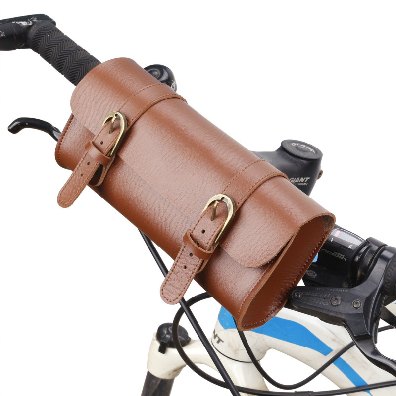 Bike PU Leather Handlebar Phone Bag