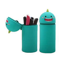 Stand Up Retractable Silicone Pencil Case Bag