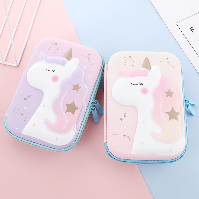 3D EVA Cartoon Unicorn Pencil Case Gift