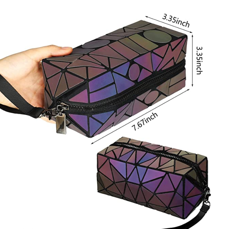 Geometric Foldable Pencil Case Stationery Bag