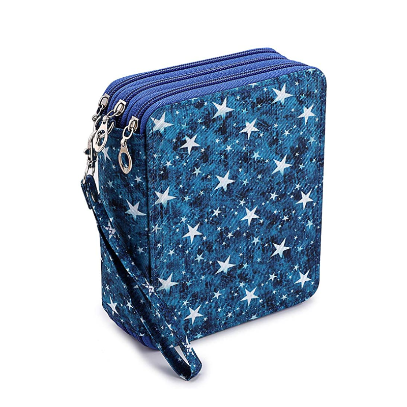 Canvas 72 Slots Handy Pencil Holders Stationery Pouch