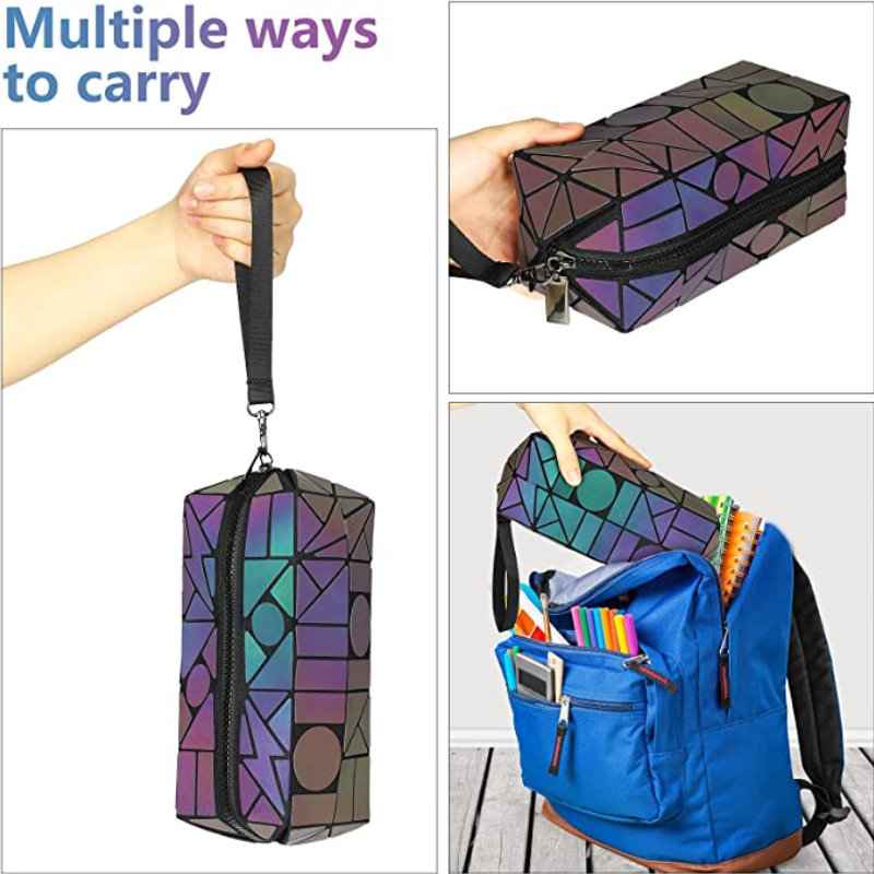 Geometric Foldable Pencil Case Stationery Bag