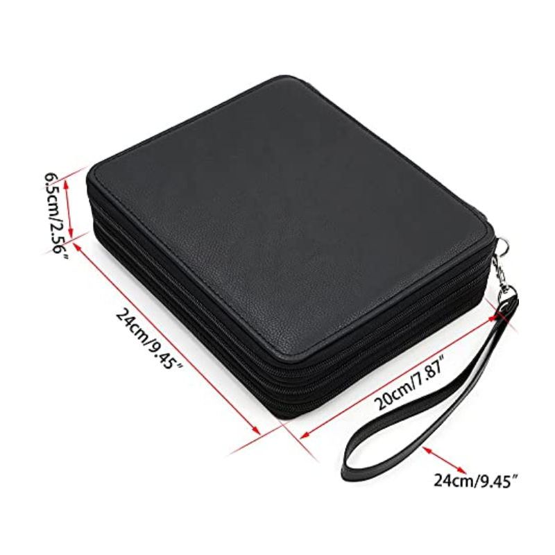 120 Slot Pencil Holder Deluxe PU Pencil Box
