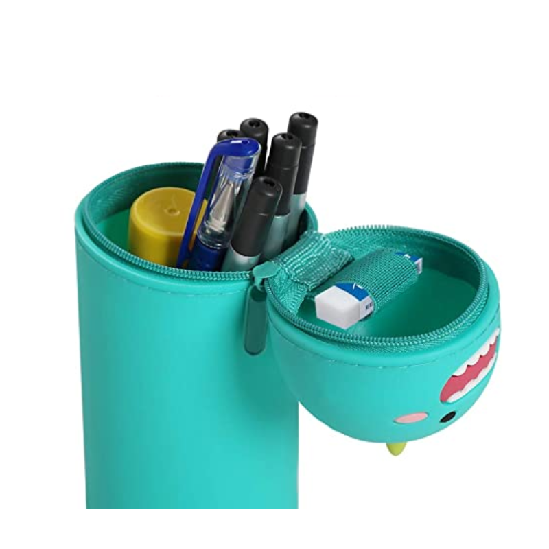Stand Up Retractable Silicone Pencil Case Bag