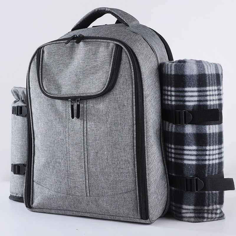 Picnic Basket for 4 with Cooler Bag Table Wine