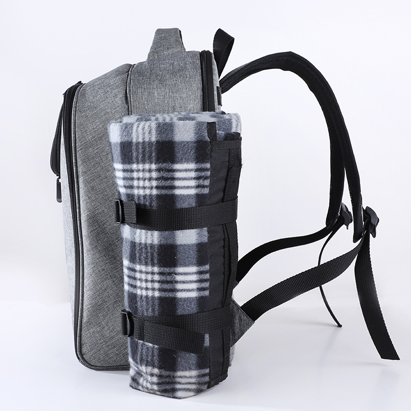 Picnic Basket for 4 with Cooler Bag Table Wine