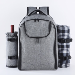 Picnic Basket for 4 with Cooler Bag Table Wine