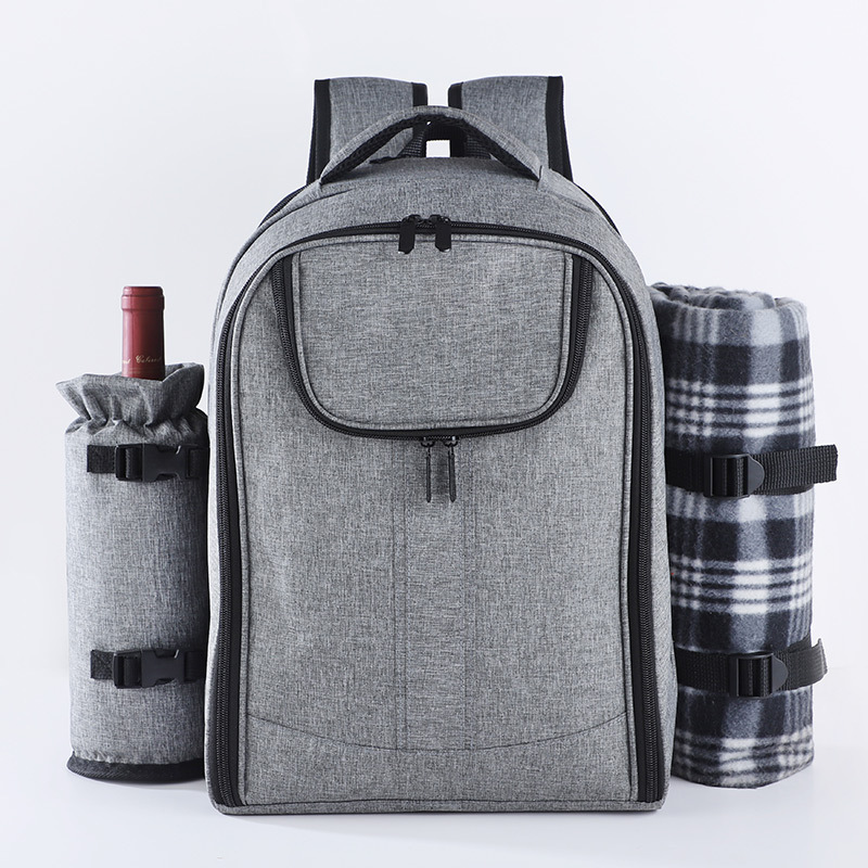 Picnic Basket for 4 with Cooler Bag Table Wine