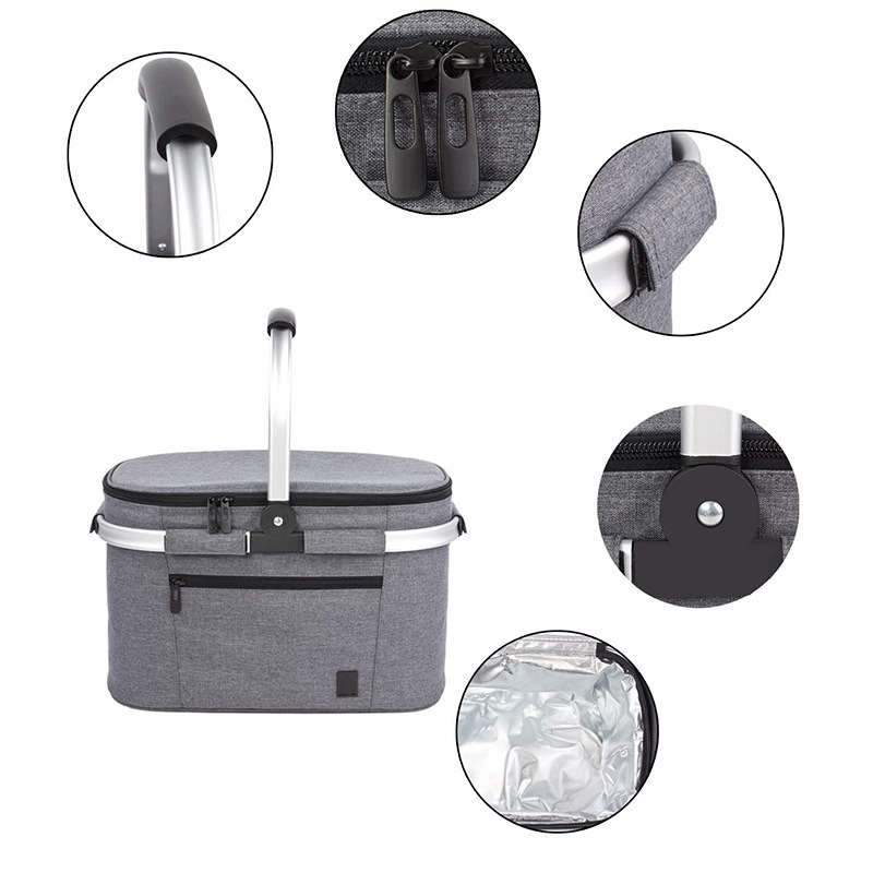 Insulated Lunch Basket Bag