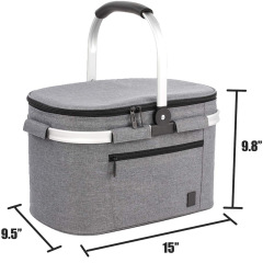 Insulated Lunch Basket Bag