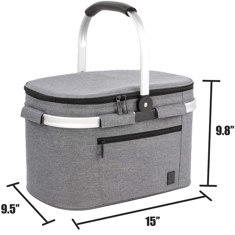 Insulated Lunch Basket Bag