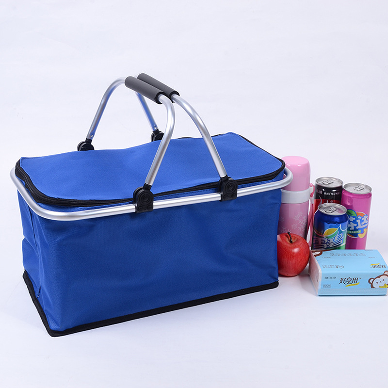 Insulated Collapsable Aluminum Cooler Picnic Basket
