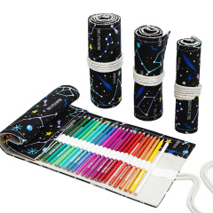 Art Supplies Roll Up Canvas Pencils Case