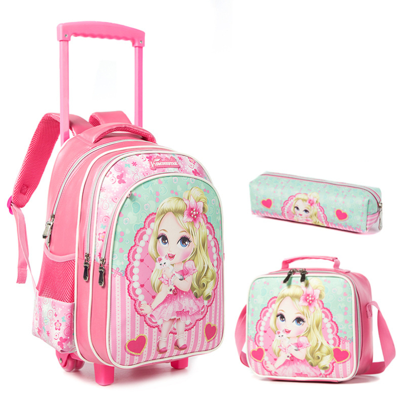 School Bags with Trolley Wheeled