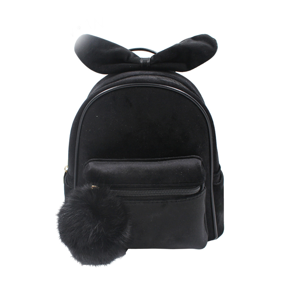 Corduroy Mini Pom-poms Backpack