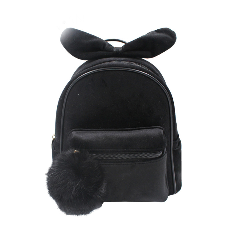 Corduroy Mini Pom-poms Backpack