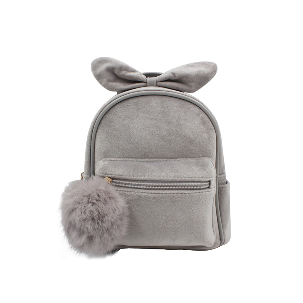 Corduroy Mini Pom-poms Backpack