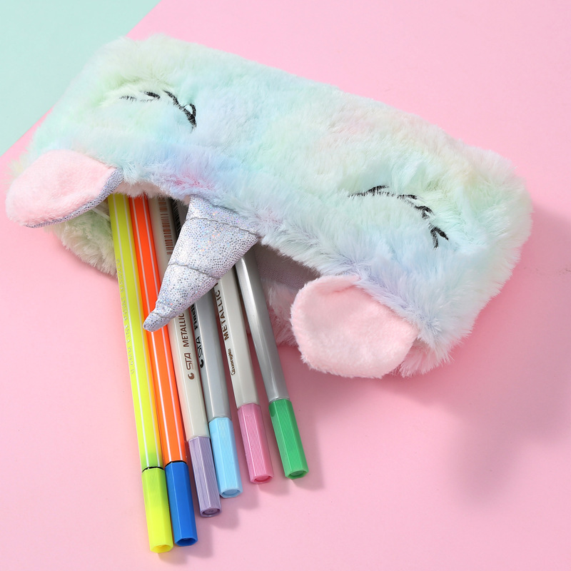 Unicorn Plush Stationery Case