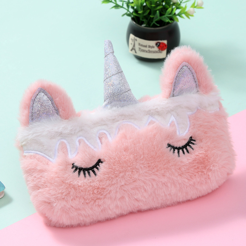 Unicorn Plush Stationery Case