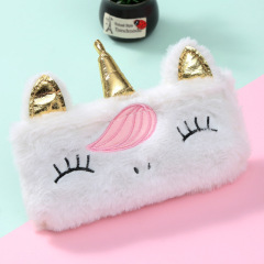 Unicorn Plush Stationery Case