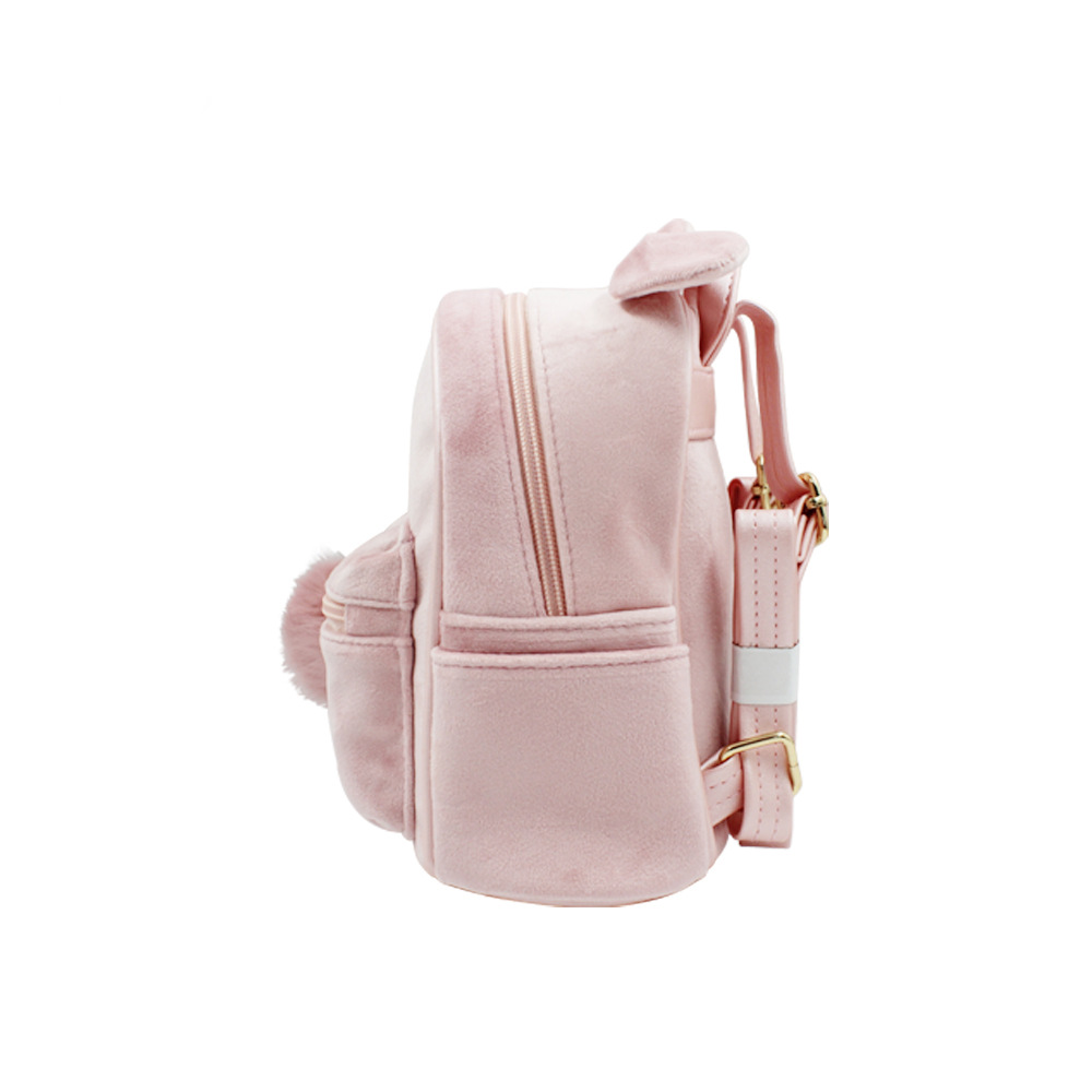 Corduroy Mini Pom-poms Backpack