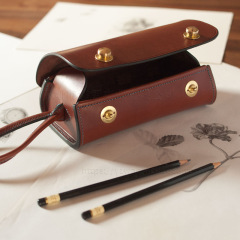 Vintage Leather Pencil Case