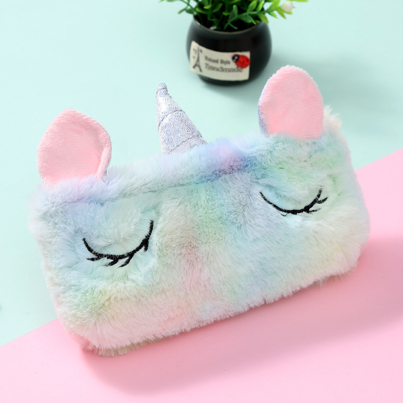 Unicorn Plush Stationery Case