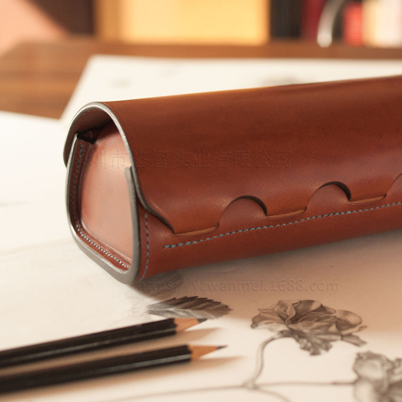 Vintage Leather Pencil Case