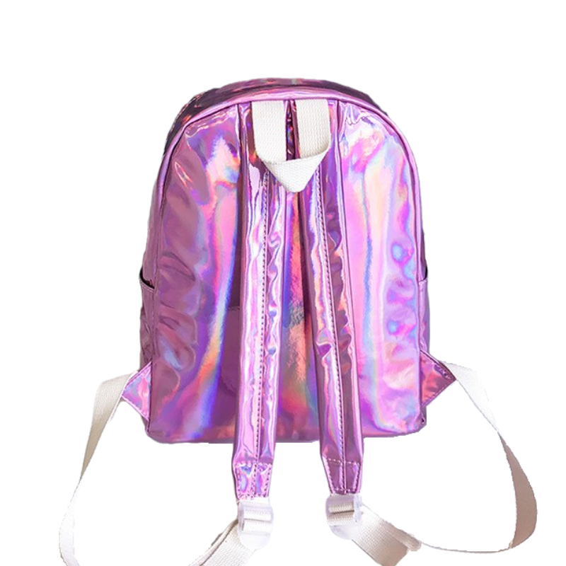 Shiny Holographic Girls Backpack
